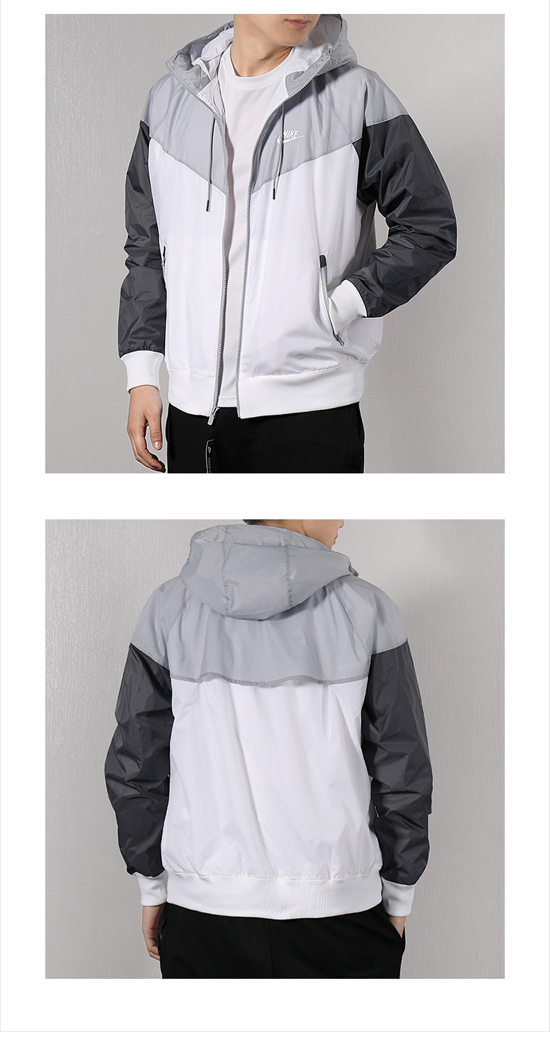 NIKE Nike phù hợp với nam 2019 mùa hè mới áo khoác dệt thông thường áo khoác chạy quần thể thao - Thể thao sau bộ gió adidas