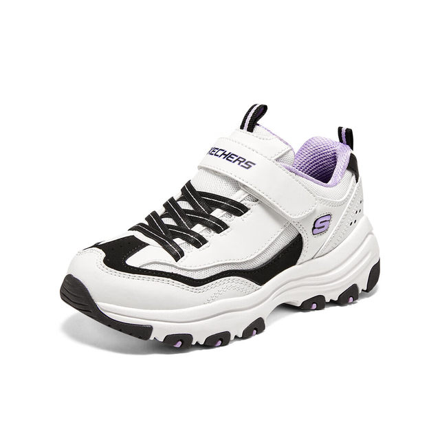 Skechers ເກີບກິລາລະດູໃບໄມ້ປົ່ງຂອງຜູ້ຊາຍແລະຜູ້ຍິງ 2024 Velcro Wear-Resistant Casual Dad Running Shoes