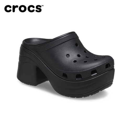 Crocs, кроксы, модные тапочки в стиле Crocs на платформе, босоножки на танкетке