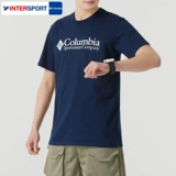 Columbia, модная мужская хлопковая спортивная футболка с круглым воротником, короткий рукав