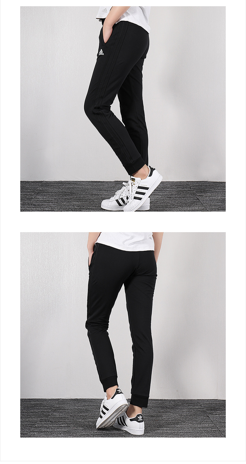 Bộ đồ thể thao nữ Adidas 2019 mới thể thao thoáng khí giản dị tay ngắn chạy bộ quần thẳng DZ8265 - Thể thao sau quần adidas