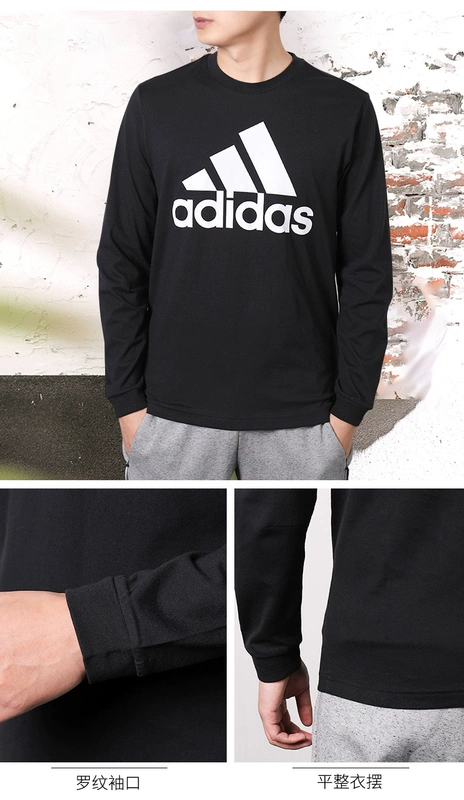 Quần áo nam Adidas 2019 mùa thu mới thoáng khí áo len thể thao cổ tròn áo thun dài tay áo thun DT9940 - Thể thao lông cừu / jumper