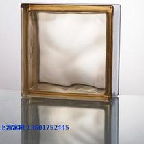 Transparent transparent colored glass brick Brown moire glass brick partition wall soundproof glass brick wall
