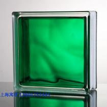 Factory price discount supply green interior color hollow glass brick colored glass brick partition porch background decorative wall