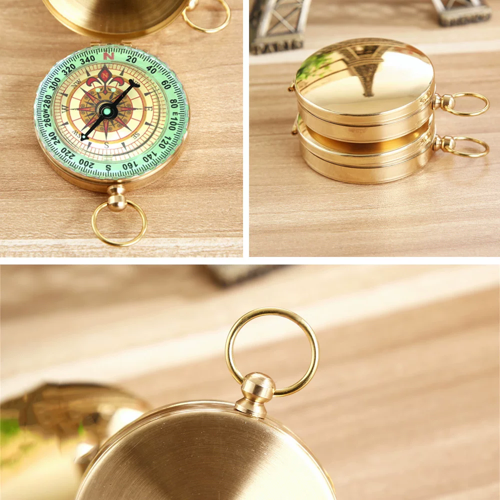 G50 Pure Copper Flip Guidelines for Pixeling Outdoor Multifunctional Metal Guide Passion with Night Light Watch Table Two -Celery Gift