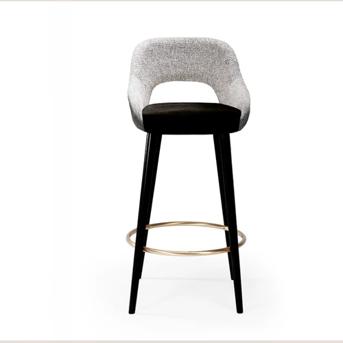 Столковое деревянное кресло Американское кожаное кресло современное минималистское переднее кресло высокие батончики и стулья