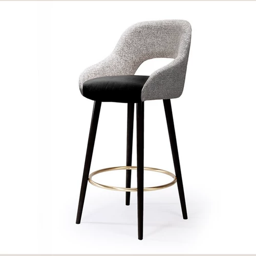 Столковое деревянное кресло Американское кожаное кресло современное минималистское переднее кресло высокие батончики и стулья