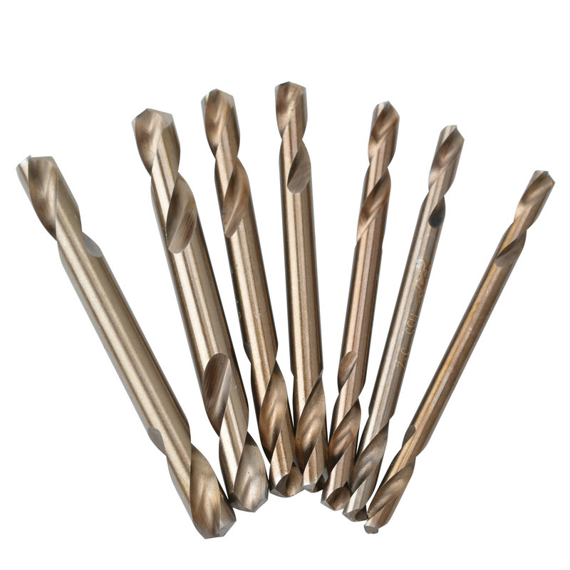 Wave shield double-head twist drill double-head drill high-speed mesh drill stainless steel straight shank drill 3-5 2mm