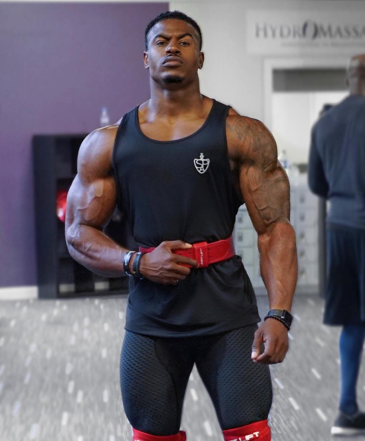 JUST LIFT squat vành đai da thể dục nam tập thể hình đào tạo cứng kéo bảo vệ nâng đai nâng - Dụng cụ thể thao băng bảo vệ đầu gối tập yoga