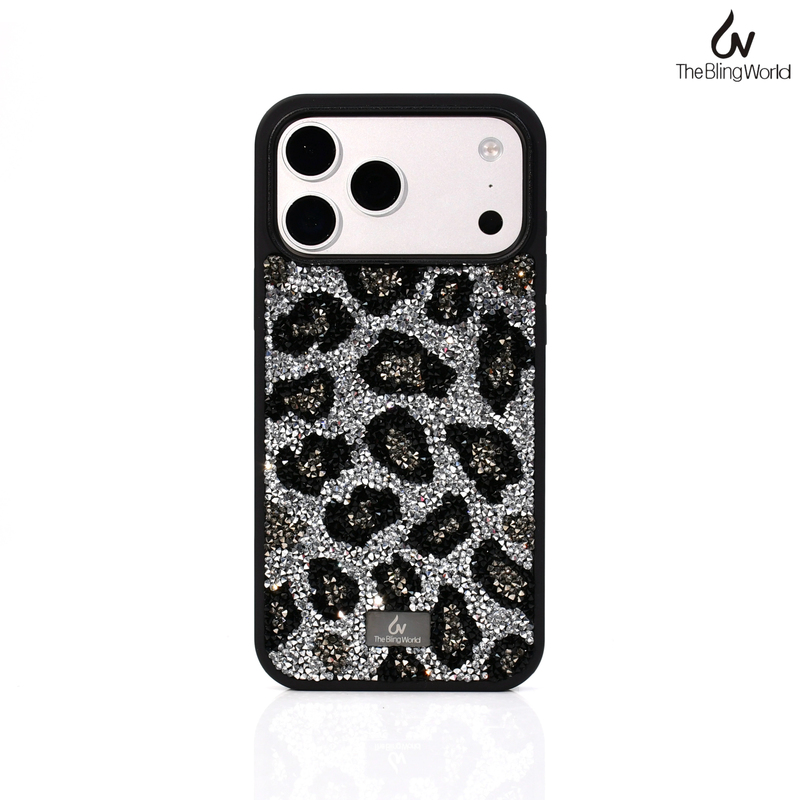 【The Bling World】Full Diamond Leopard Print Design Iphone17Promax/16 High-End Phone Case Protective Cover 【The Bling World】Full Diamond Leopard Print Design Iphone17Promax/16 High-End Phone Case Protective Cover