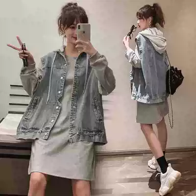Maternity clothes autumn and winter suit plus velvet bottoming shirt age-reducing tide 2020 hot mom personality fashion new Western style dress