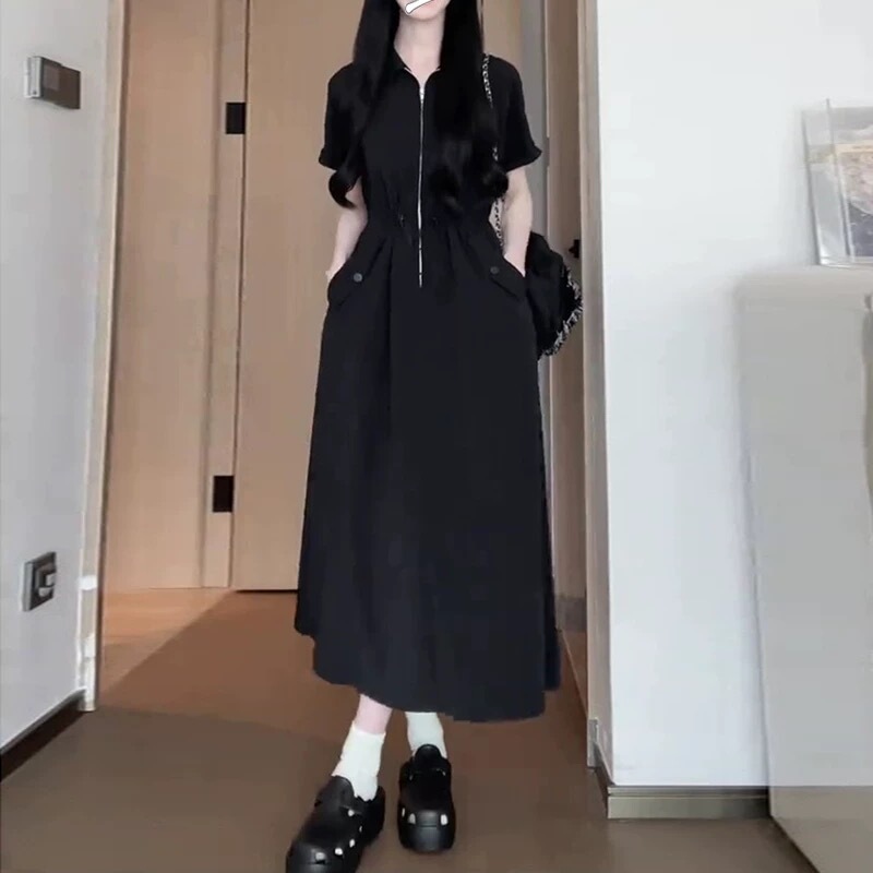 High-End Commuter Nursing Dress for Postpartum Breastfeeding, 2026 Summer Hot Mom Nursing Dress, Slim Fit Without Showing Pregnancy
