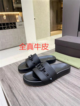 2022 Summer new mens leather slippers Bull Pilliuding Men Cool outside wearing Tidal Wave Men Casual Sandals