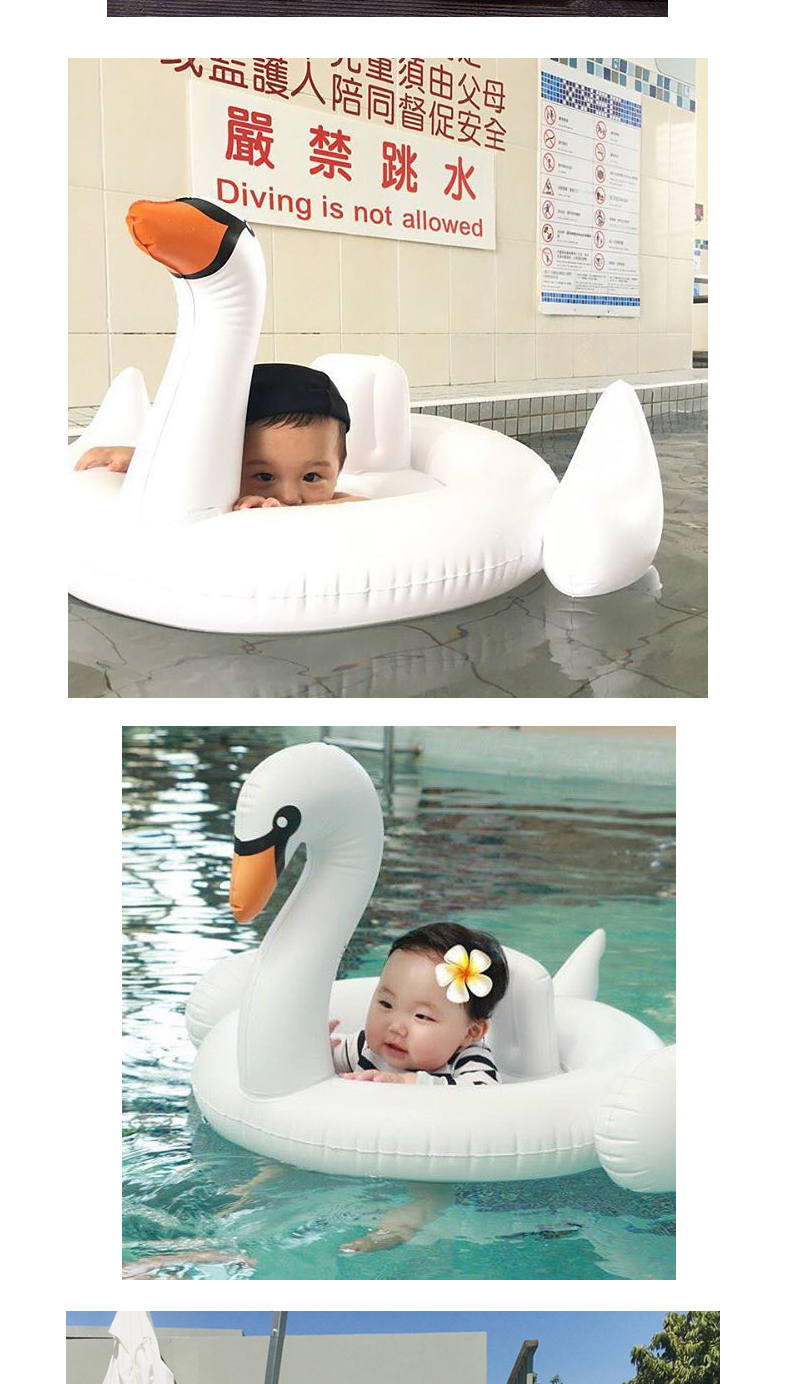 Trẻ em bơm hơi vòng bơi trẻ em trẻ em gắn dễ thương chỗ ngồi bé thiên nga trắng flamingo bơi vòng phao bơi chống lật cho be