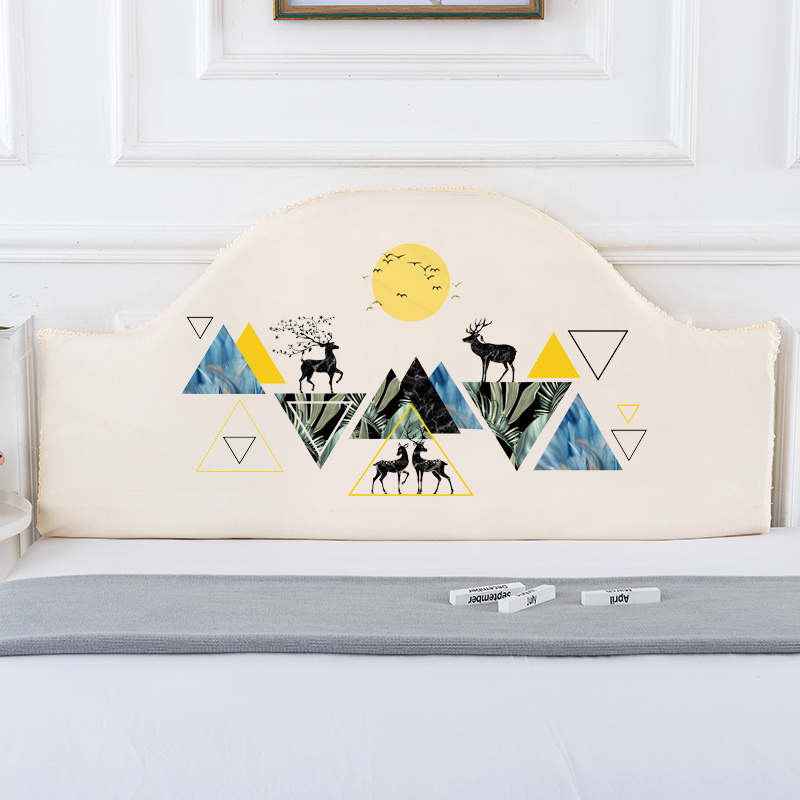 Circular arc hood cover set customized semi-circular special-shaped European-style dust cover sandwich cotton fabric irregular old-fashioned all-inclusive customization