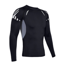 Sports tights for men high elasticity quick drying long sleeves short sleeves basketball football fitness cycling bottoming white sweat-absorbent T-shirt