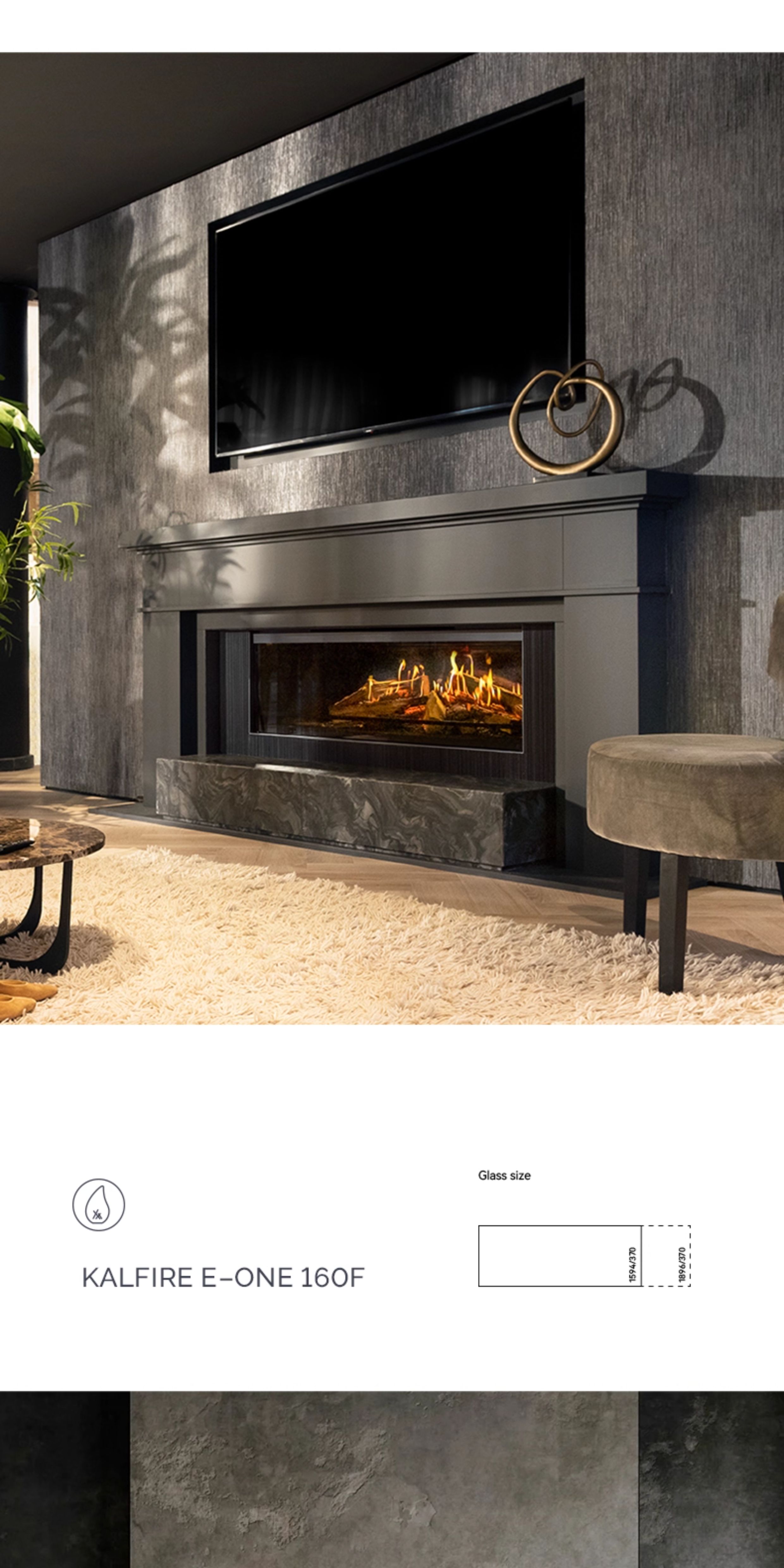 Kalfire E-one F Single-Sided Electric Fireplace — Product Details 8