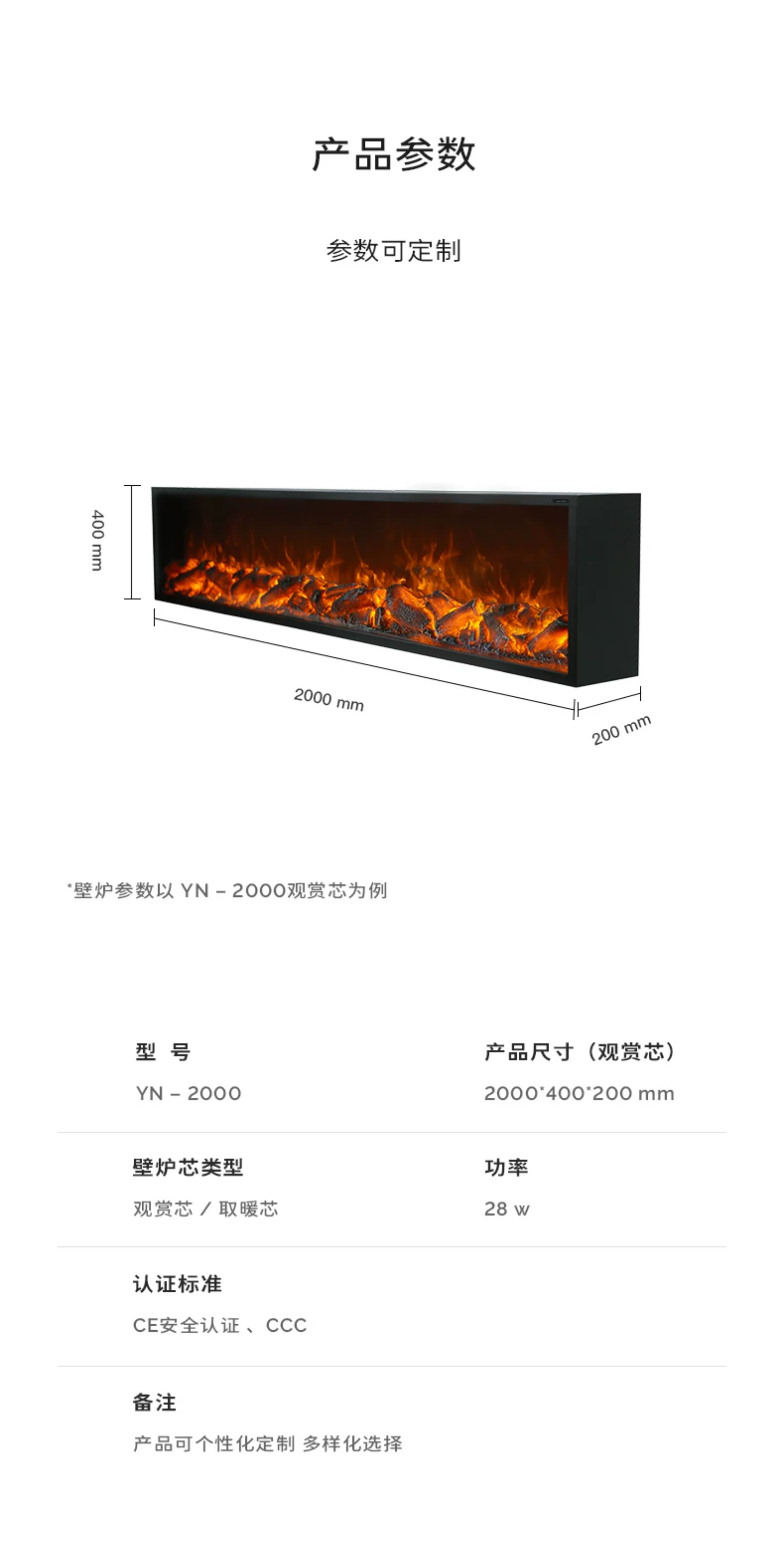 Moloney YN-1500 Chimenea eléctrica — Detalles del producto 17