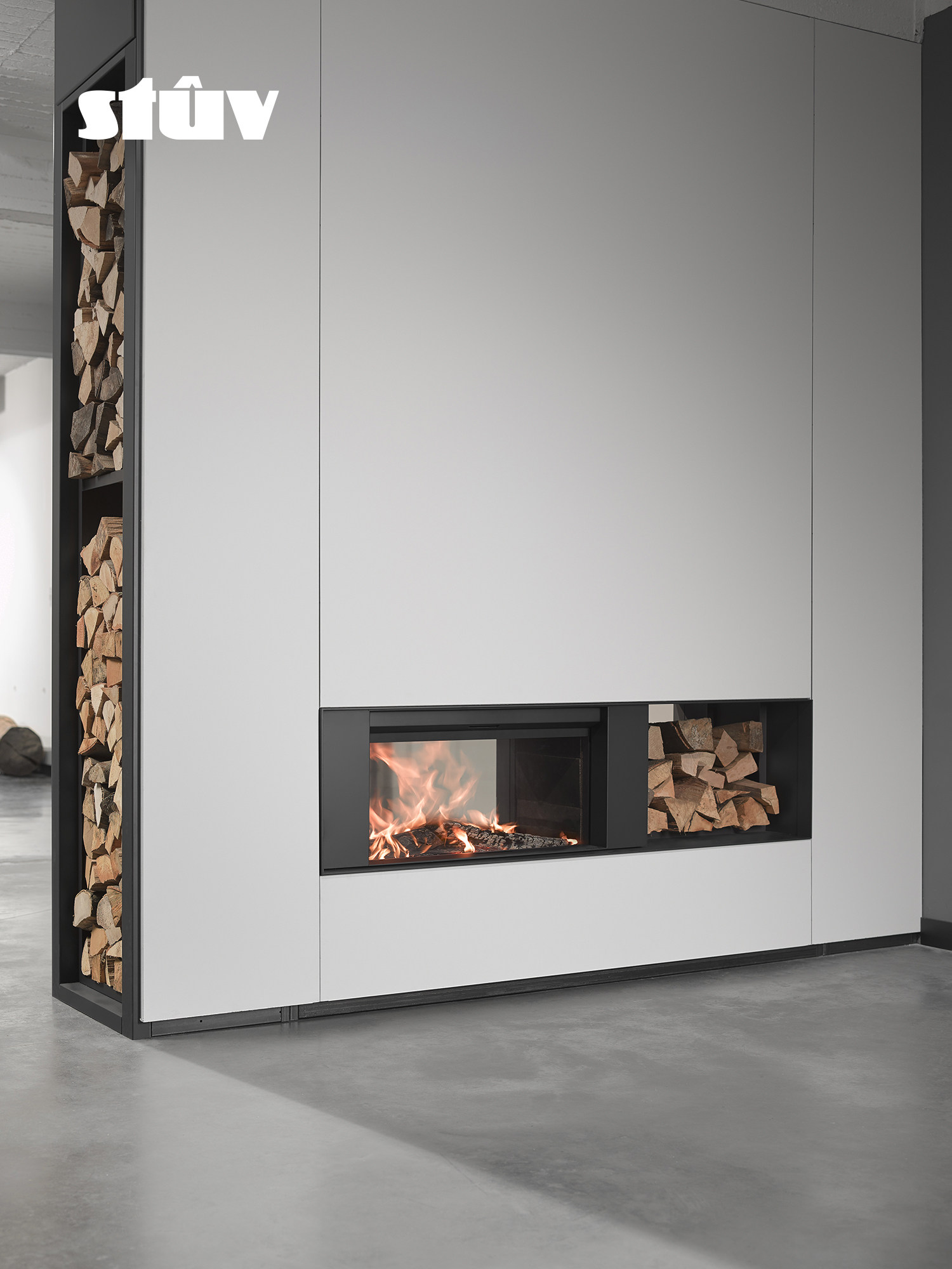 Stûv 21 Two-Sided Built-In Wood-Burning Fireplace 4