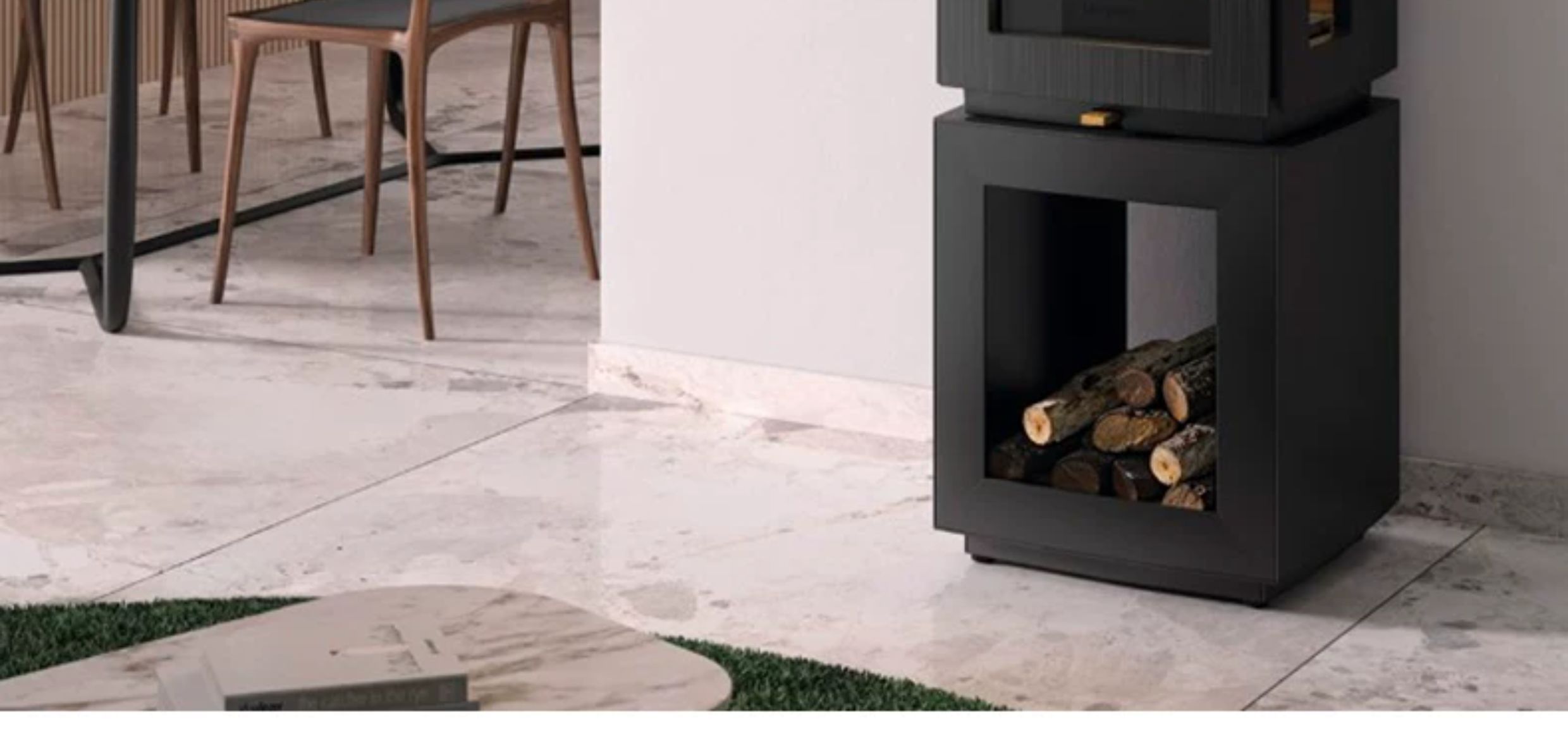Hergom GLOW Chimenea de leña, independiente — Detalles del producto 11
