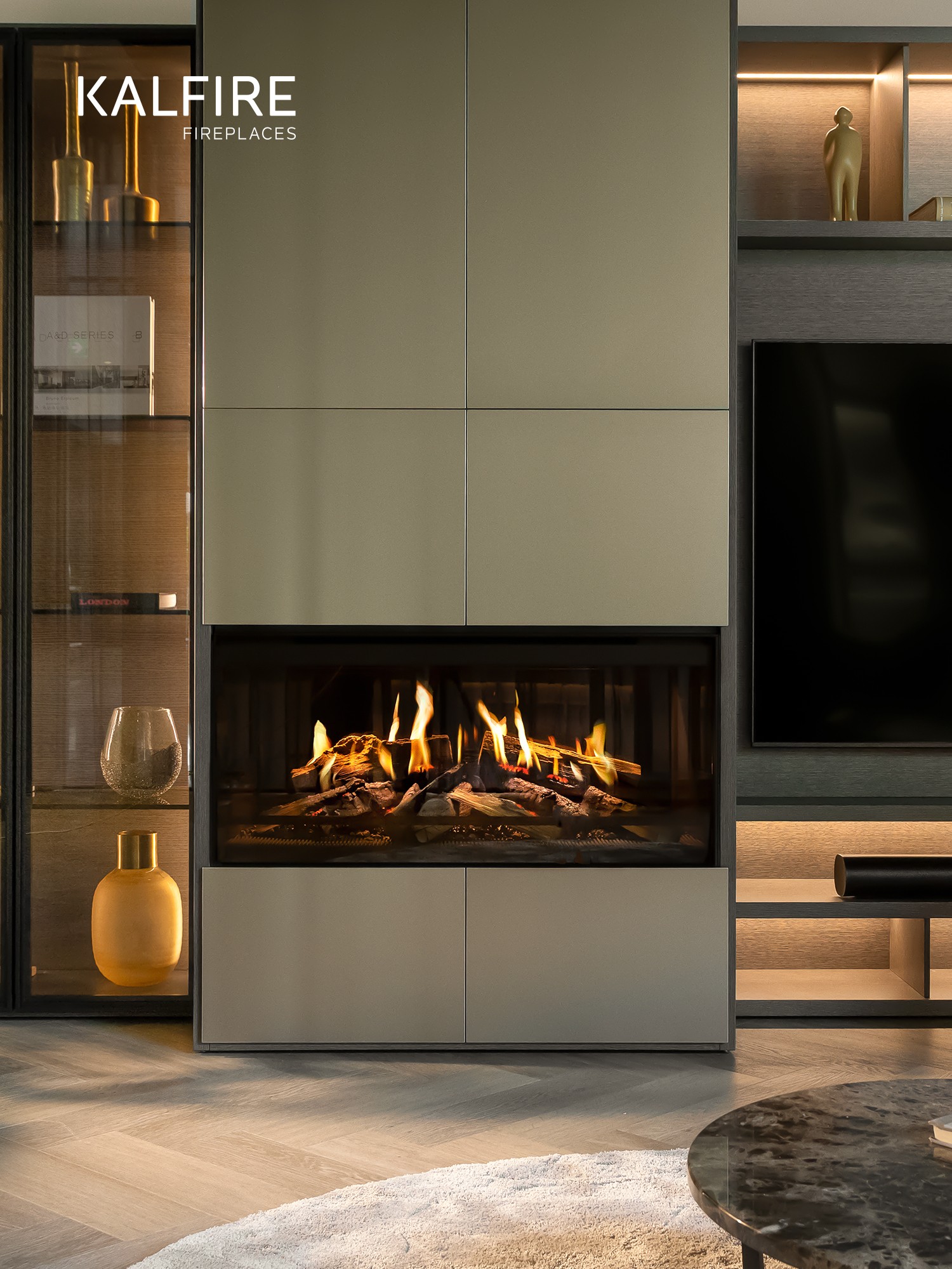 Kalfire E-one F Single-Sided Electric Fireplace