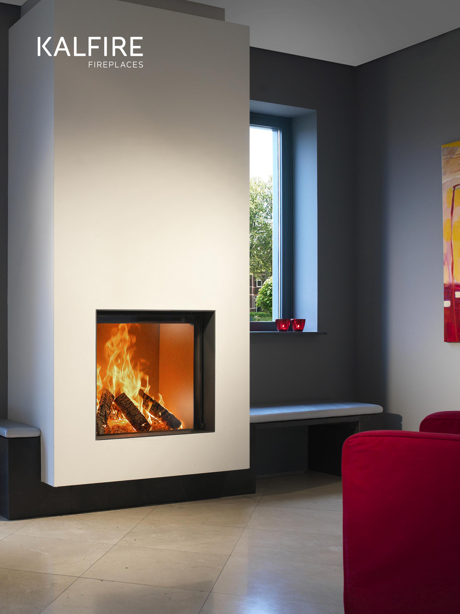Kalfire W Chimenea de leña, de una cara 4