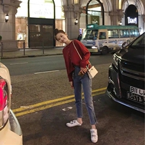 2021 new womens autumn and winter Hong Kong style casual fashion retro chic aged royal sister two-piece pants