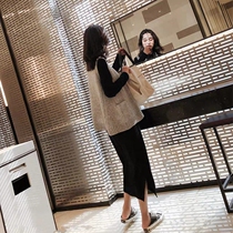 2021 new womens early autumn dress light luxury high-end socialite temperament design sense niche dress Super fairy