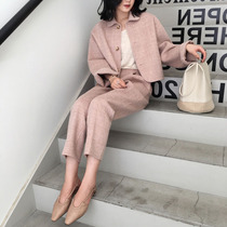 2020 new womens popular autumn temperament age reduction and thinness royal sister tide brand fashionable casual fashion two-piece suit