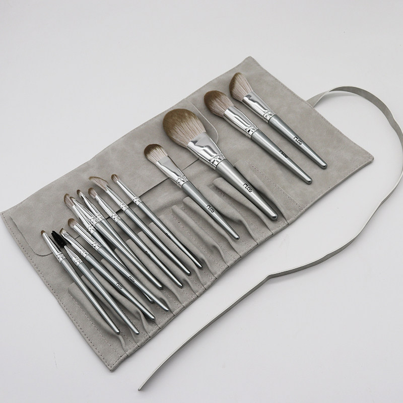 Makeup Brush Pack Containing pack Folded Portable 14 First See Imitation Leather Makeup Brush Brushed Bag Cashier Bag Color Makeup Brush Bag