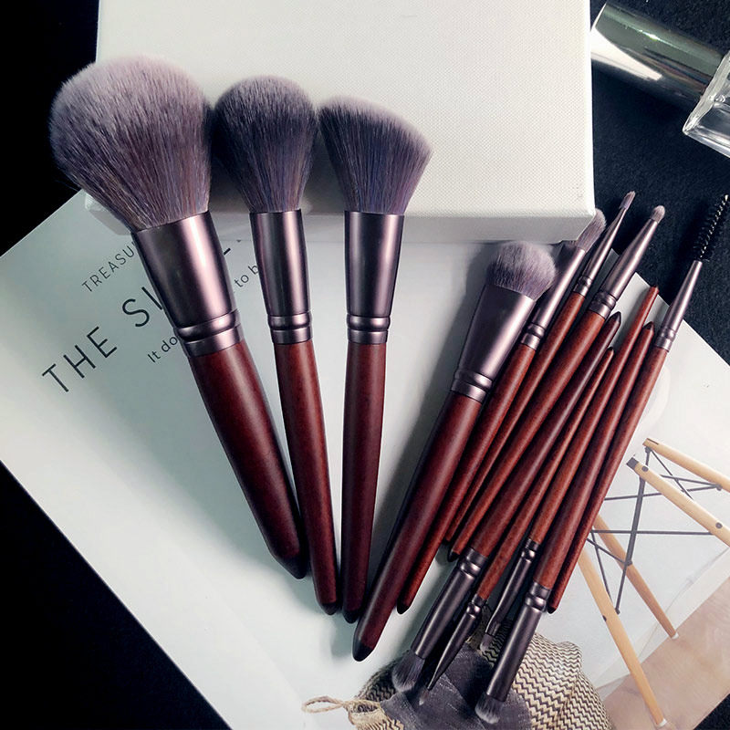 11 Animal Hair Makeup Brush Sets Beginners Makeup Brushes Full Color Makeup Eye Shadow Brush Blush Brush Loose Powder Brush