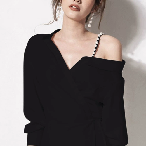 Черное элитное вечернее платье