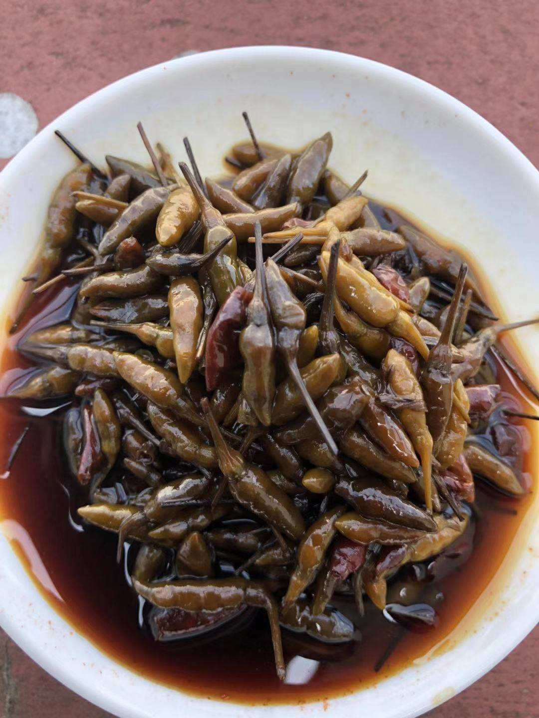 Old Cuisine Soy Sauce Bubbles small Sparrow Spicy Embroidered Pepper Xiaomi Hot Funnter Produced Little Chili Hot 150g Lower Rice Dish