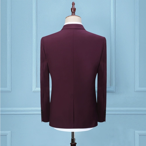 君翅鸟 Бордовый комплект, свадебное платье, облегающий крой, 3 предмета, в корейском стиле