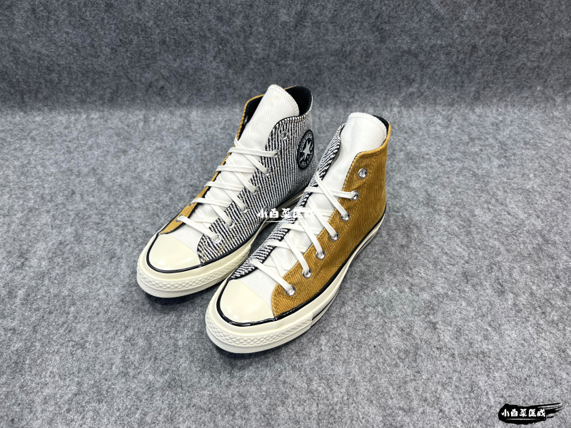 【In-Stock Items from the Store】Converse Tuxtured Tri-Ranel Yellow and Gray High-Top 1970S A02748