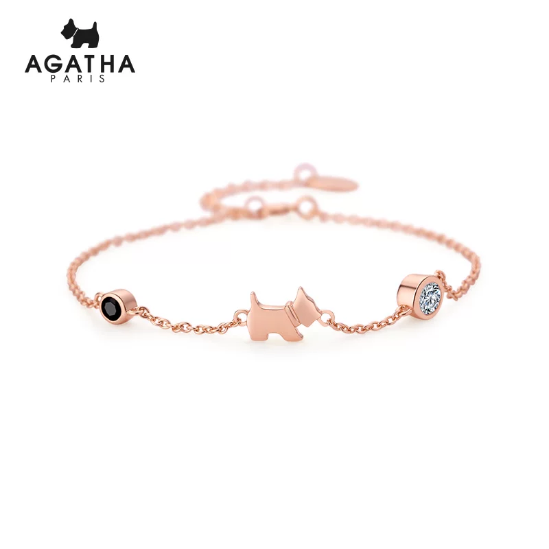 Agatha/ Универсальный браслет, аксессуар, простой и элегантный дизайн, серебро 925 образец