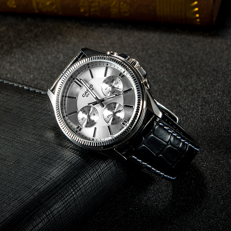 flagship store official website casio, fashion three eye waterproof quartz male table mtp-1375l