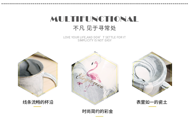Marbled Ceramic Coffee Cup Bữa sáng gia đình Cup Văn phòng Mug Đàn ông và phụ nữ Lovers Cup Cup Uống sữa