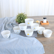 Day Style Creative Ceramic Cutlery Bowls Spoon Integrated Home Rice Bowls Students Bowls Cartoon Bowls Salad Bowl Sweet Bowl