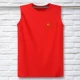 Áo thun cotton không tay in cờ nam cộng với phân bón để tăng vest thể thao rộng kích thước lớn cổ tròn áo vest đáy - Áo vest cotton áo vest da nam