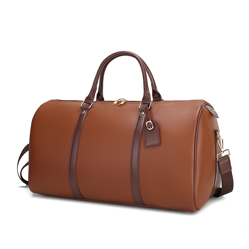 Lvalue New Men's Travel Bag Large Capacity Soft Leather Travel Luggage Bag Clothing Storage Bag Crossbody Handbag