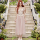 Кружевное платье pink mist fairy French pink fairy dress design sense с длинными рукавами и рисунком рыбьей кости для пригородных поездок mini 4