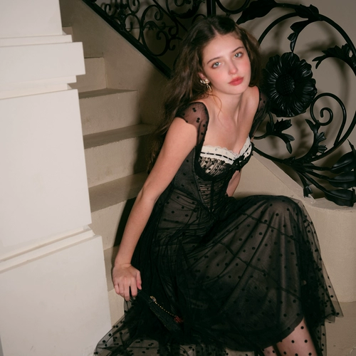 Ретро кружевное платье, юбка, французский ретро стиль