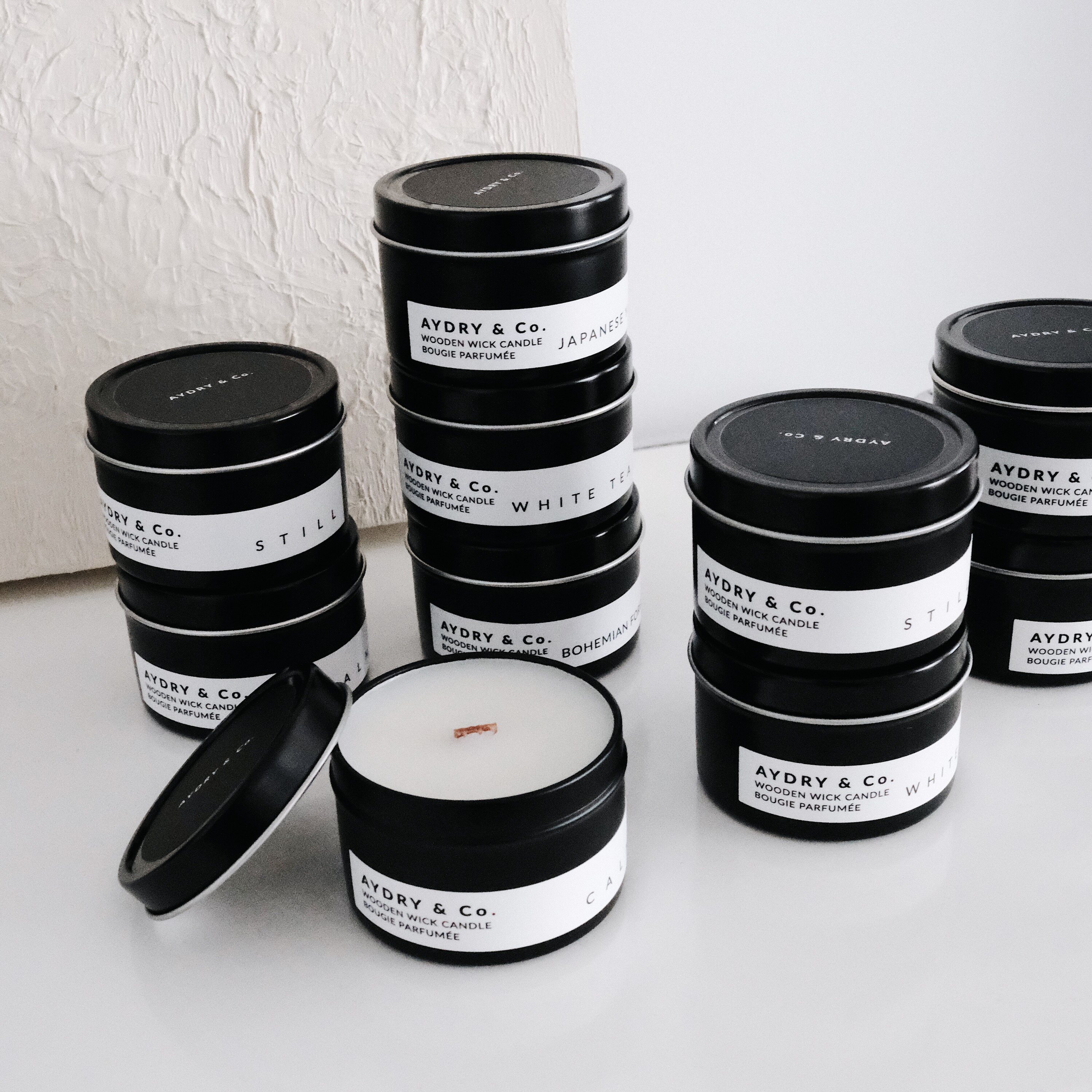 (New replenishment) AYDRY CO American niche scented candle soy wax wood strip aluminum cans Travel Pack