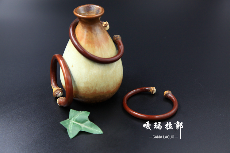 Wuji spatholobus vòng đeo tay giao hàng origin 嘎玛拉 hướng dẫn truyền thống từ chối xào dây leo nho Tây Tạng - Vòng đeo tay Cuff vòng tay nam vàng