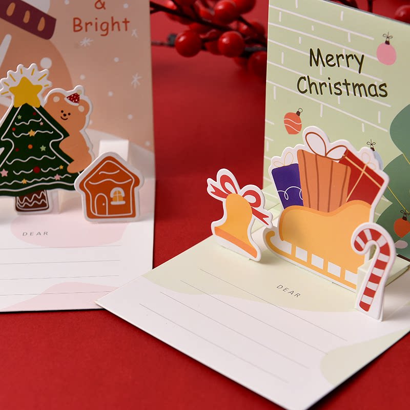 New high-end 3d Christmas stereoscopic greeting card, creative and sophisticated diy gift, festival gratitude and blessing small card pic 19