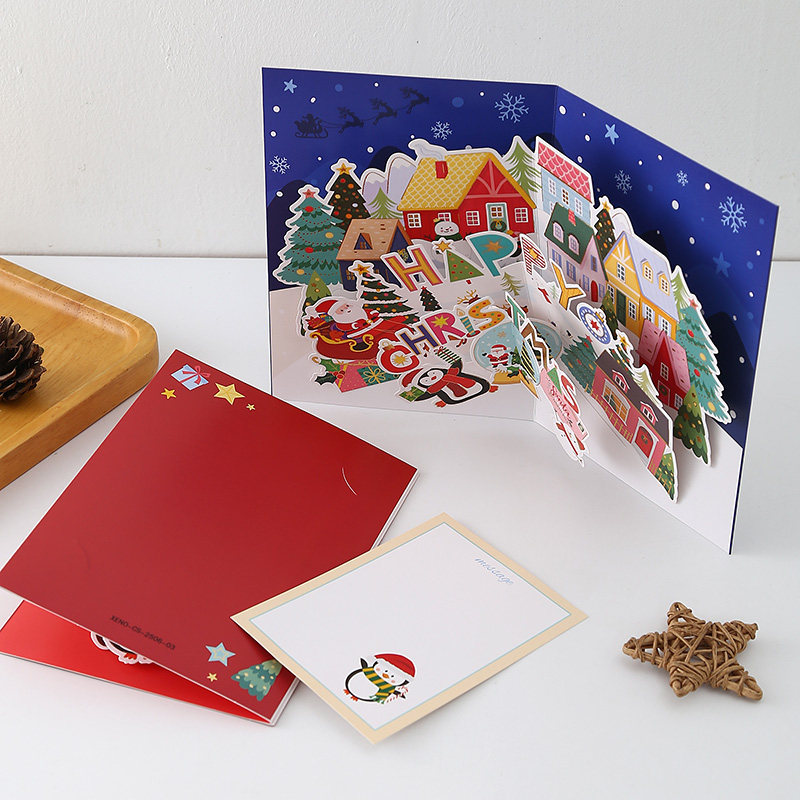 New high-end 3d Christmas stereoscopic greeting card, creative and sophisticated diy gift, festival gratitude and blessing small card pic 3