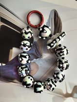 #59 The affection of white clouds black and white heavy industry mobile phone chain can be used as key chain backpack chain etc.