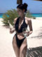 DUDU swimsuit female sexy bikini black small breast push up new 2025 vacation beach one-piece swimsuit