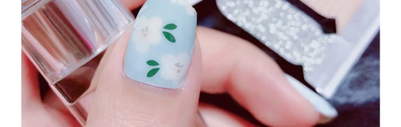 Jasmine Soufflé Nail Sticker Full Ins Floral Trẻ em Chống Thấm Nước Lâu Dài Phụ Nữ Mang Thai Có Thể Xé Phim Sơn Móng Tay - Sơn móng tay / Móng tay và móng chân